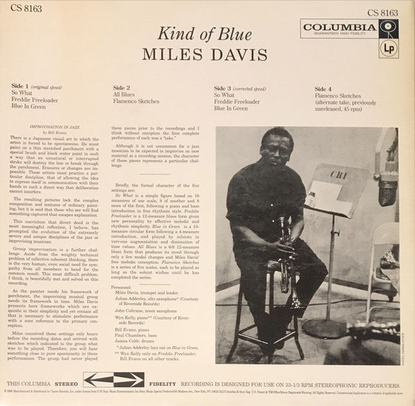 Miles Davis - Kind Of Blue (2xVinyl, LP, Album, Reissue, Remastered) Very Good Plus (VG+) / Very Good Plus (VG+)