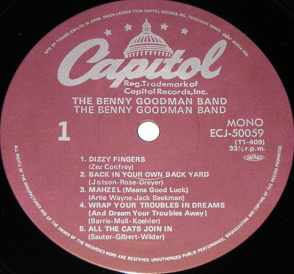 The Benny Goodman Band - The Benny Goodman Band (Vinyl, LP, Album, Reissue, Mono) Near Mint (NM or M-) / Very Good Plus (VG+)