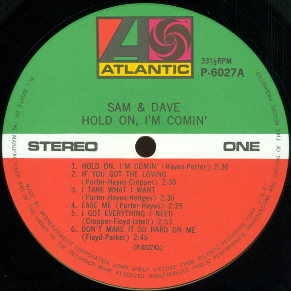 Sam & Dave - Hold On, I'm Comin' (Vinyl, LP, Album, Reissue, Stereo)