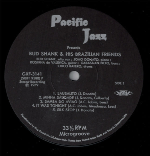 Bud Shank - Bud Shank & His Brazilian Friends (Vinyl, LP, Album, Stereo) Very Good (VG) / Good Plus (G+)