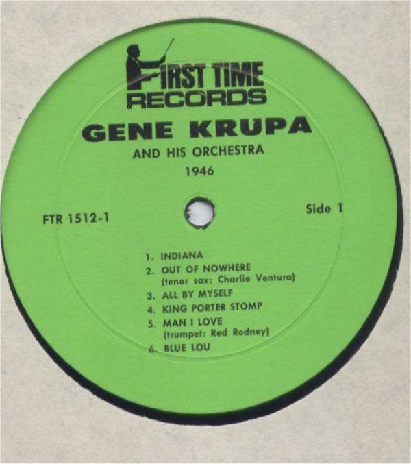 Gene Krupa And His Orchestra - (1946-47) - Instrumentals Never Before On Record (Vinyl, LP, Compilation, Mono) Near Mint (NM or M-) / Very Good Plus (VG+)