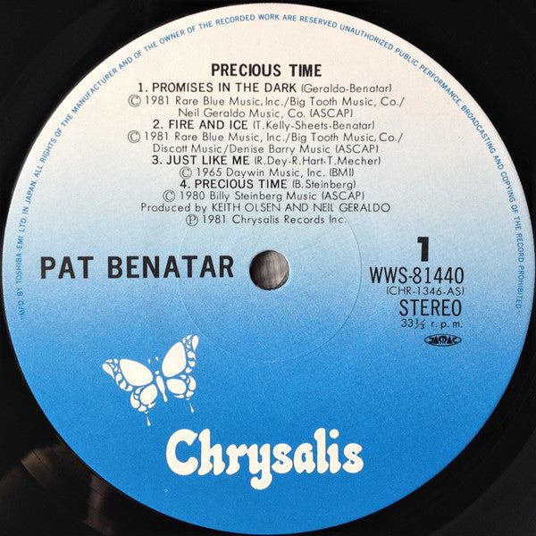 Pat Benatar - Precious Time (Vinyl, LP, Album, Stereo) Very Good Plus (VG+) / Very Good Plus (VG+)