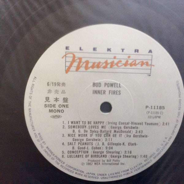 Bud Powell - Inner Fires: The Genius Of Bud Powell (Vinyl, LP, Album, Promo, Remastered, Mono) Very Good Plus (VG+) / Very Good Plus (VG+)