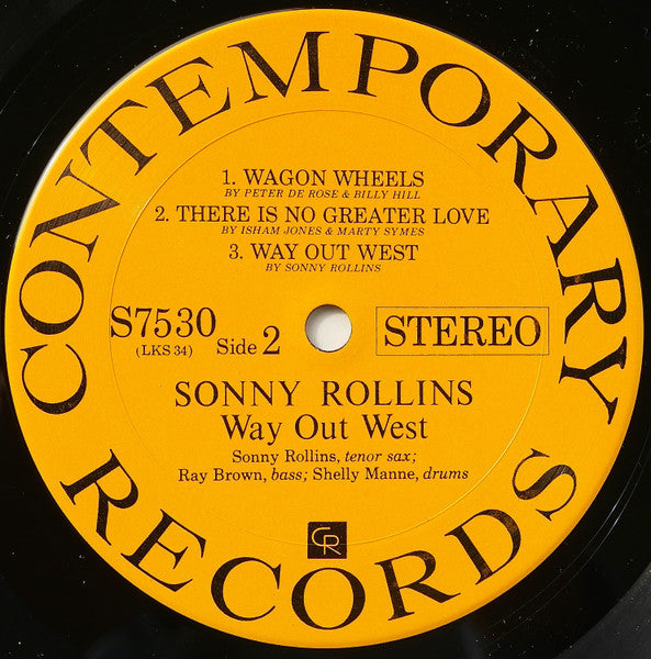 Sonny Rollins - Way Out West (Vinyl, LP, Album, Reissue, Stereo) Very Good Plus (VG+) / Very Good Plus (VG+)
