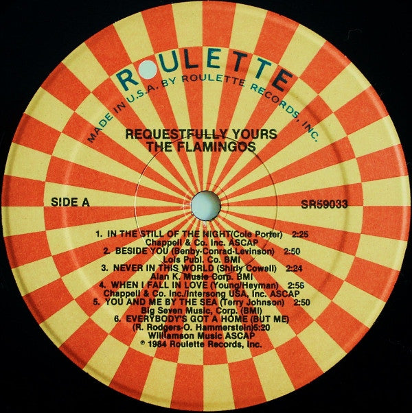 The Flamingos - Requestfully Yours (Vinyl, LP, Album, Reissue) Very Good Plus (VG+) / Very Good Plus (VG+)