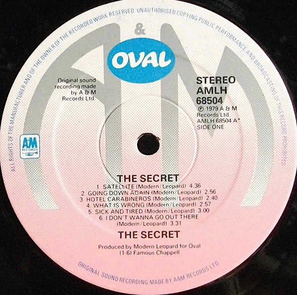 The Secret (3) - The Secret (Vinyl, LP, Album) Good Plus (G+) / Very Good Plus (VG+)