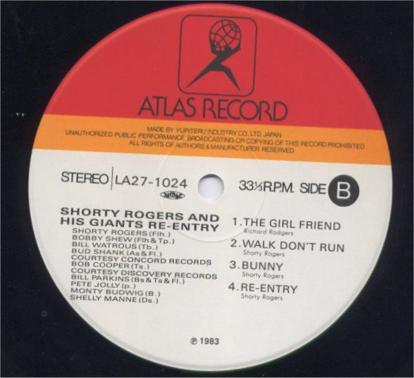 Shorty Rogers And His Giants - Re-Entry (Vinyl, LP, Album)