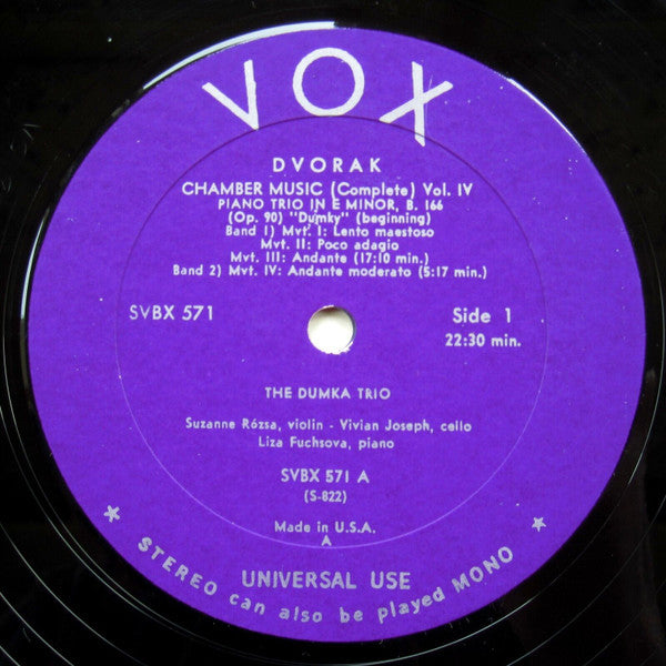 Antonín Dvořák - Chamber Music Vol. IV (3xVinyl, LP, Album, Stereo) Very Good (VG) / Very Good (VG)
