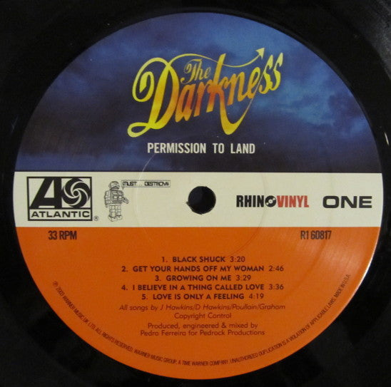 The Darkness - Permission To Land (Vinyl, LP, Album) Very Good (VG) / Very Good Plus (VG+)