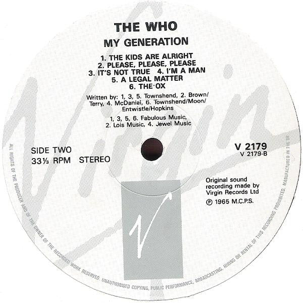 The Who - My Generation (Vinyl, LP, Album, Misprint, Reissue, Mono) Very Good Plus (VG+) / Very Good Plus (VG+)