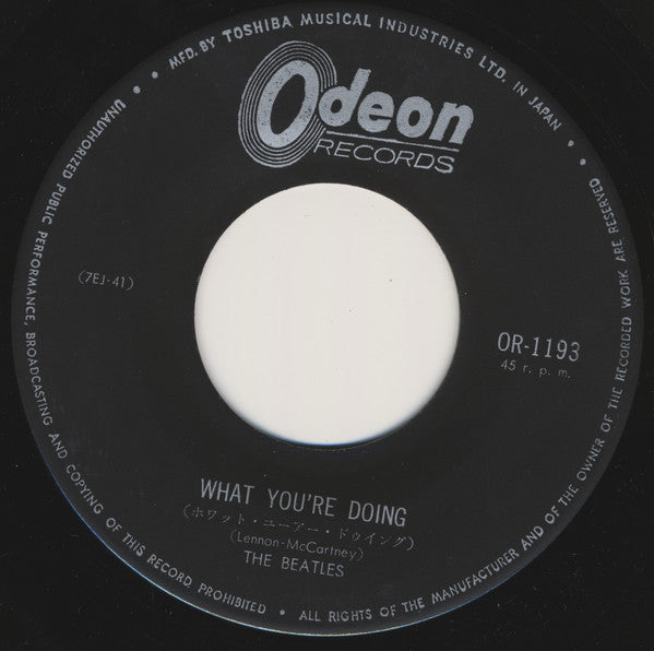 The Beatles - Mr Moonlight / What You're Doing (Vinyl, 7", 45 RPM, ...