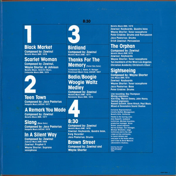 Weather Report - 8:30 (Vinyl, LP, Album)