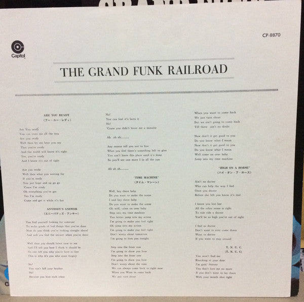 Grand Funk Railroad - On Time (Vinyl, LP, Album, Stereo)