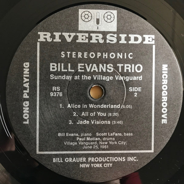 The Bill Evans Trio - Sunday At The Village Vanguard (Vinyl, LP, Album, Limited Edition, Reissue, Stereo) Near Mint (NM or M-) / Very Good Plus (VG+)