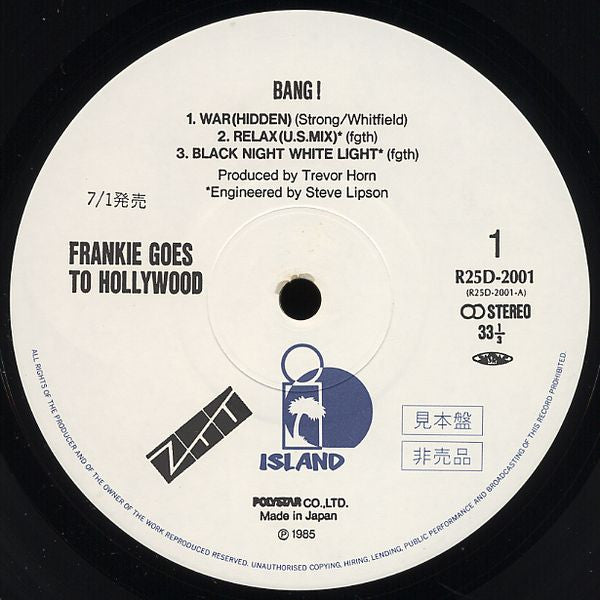 Frankie Goes To Hollywood - Bang! (Vinyl, LP, Mini-Album, Compilation, Promo, Stereo) Very Good Plus (VG+) / Good (G)