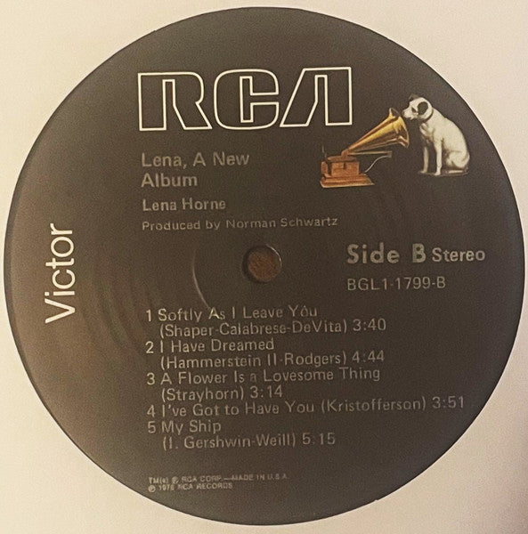 Lena Horne - Lena, A New Album (Vinyl, LP, Album, Stereo) Very Good (VG) / Very Good (VG)
