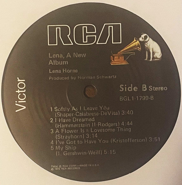 Lena Horne - Lena, A New Album (Vinyl, LP, Album, Stereo) Very Good (VG) / Very Good (VG)