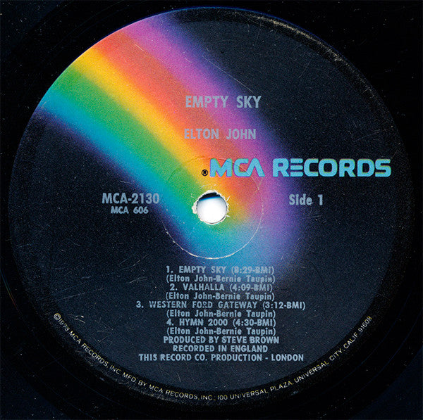 Elton John - Empty Sky (Vinyl, LP, Album, Reissue, Stereo) Very Good Plus (VG+) / Good Plus (G+)