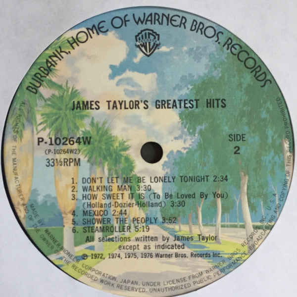 James Taylor (2) - Greatest Hits (Vinyl, LP, Compilation) Very Good Plus (VG+) / Very Good (VG)