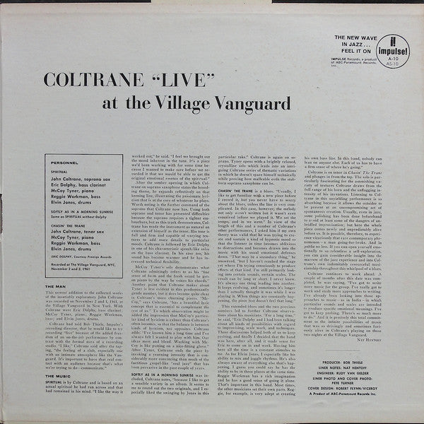 John Coltrane - "Live" At The Village Vanguard (Vinyl, LP, Album, Repress, Stereo) Very Good (VG) / Very Good (VG)