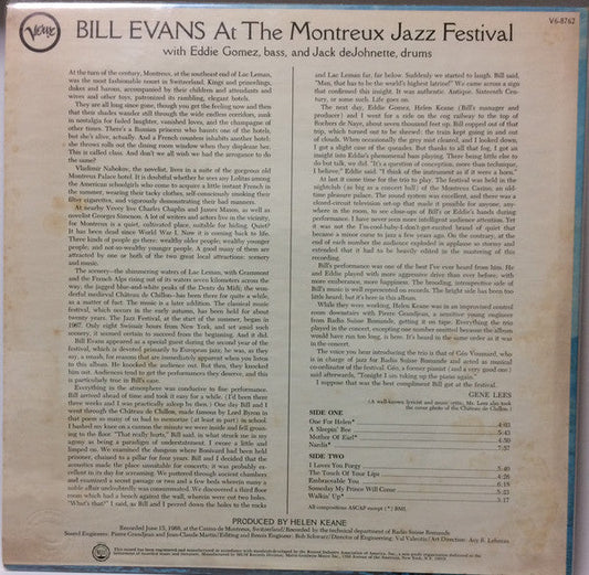 Bill Evans - At The Montreux Jazz Festival (Vinyl, LP, Album, Stereo) Good Plus (G+) / Good Plus (G+)