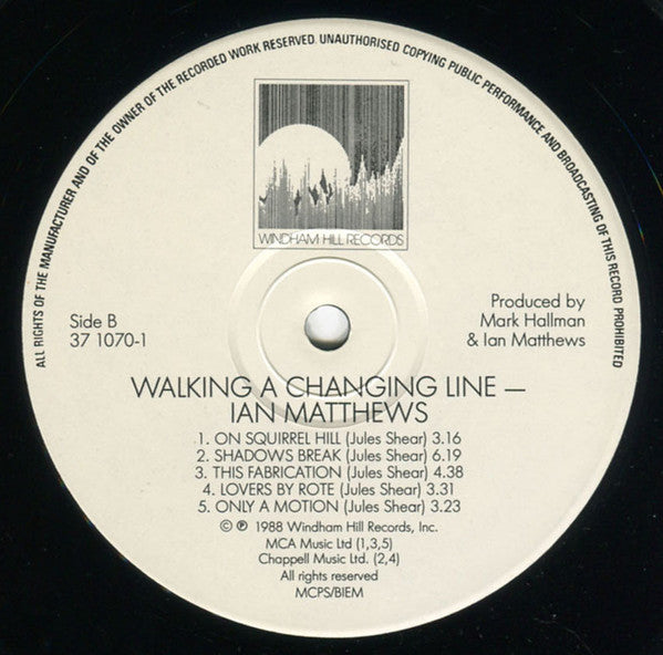 Iain Matthews - Walking A Changing Line (Vinyl, LP, Album) Very Good Plus (VG+) / Very Good (VG)
