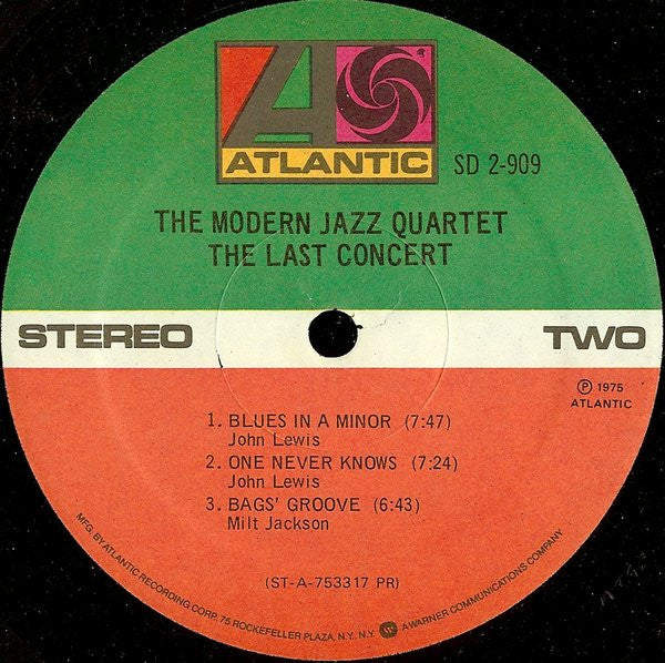 The Modern Jazz Quartet - The Last Concert (2xVinyl, LP, Album) Very Good (VG) / Very Good Plus (VG+)