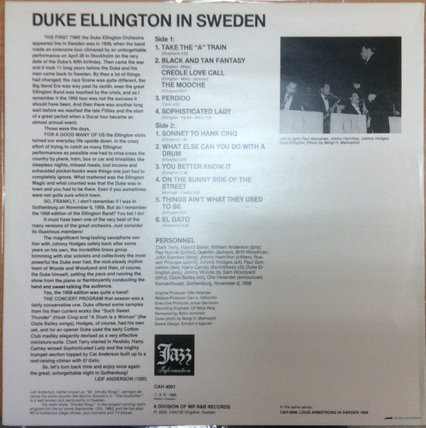 Duke Ellington - Duke Ellington In Sweden (Vinyl, LP, Album) Very Good Plus (VG+) / Near Mint (NM or M-)