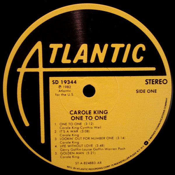 Carole King - One To One (Vinyl, LP, Album, Stereo) Very Good (VG) / Very Good (VG)