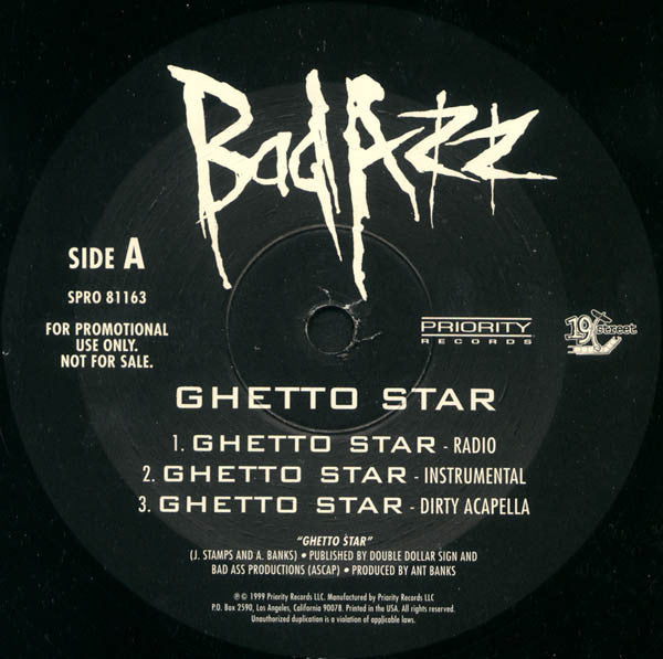 Bad Azz - Ghetto Star (Vinyl, 12", Single, Promo, 33 ⅓ RPM) Very Good (VG) / Very Good Plus (VG+)