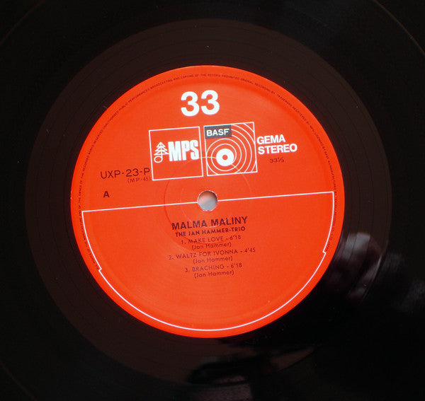 The Jan Hammer Trio - Malma Maliny (Vinyl, LP, Album, Reissue) Very Good Plus (VG+) / Very Good Plus (VG+)