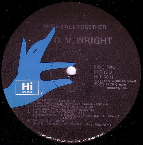 O.V. Wright - We're Still Together (Vinyl, LP, Album) Very Good (VG) / Good Plus (G+)