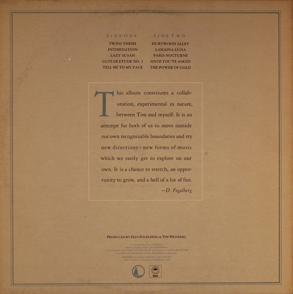 Dan Fogelberg - Twin Sons Of Different Mothers (Vinyl, LP, Album) Very Good Plus (VG+) / Very Good (VG)