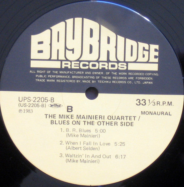 The Mike Mainieri Quartet - Blues On The Other Side (Vinyl, LP, Album, Reissue, Mono) Very Good Plus (VG+) / Very Good (VG)