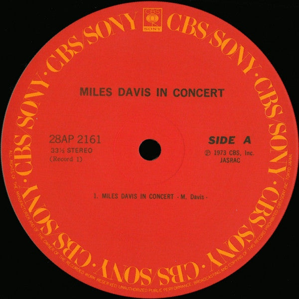 Miles Davis - In Concert (Vinyl, LP, Album, Reissue)