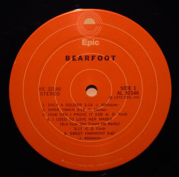 Bearfoot - Bearfoot (Vinyl, LP, Album) Very Good (VG) / Very Good (VG)