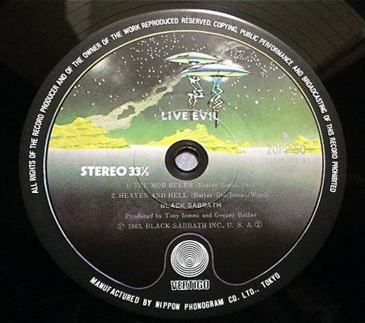Black Sabbath - Live Evil (2xVinyl, LP, Album) Near Mint (NM or M-) / Very Good Plus (VG+)