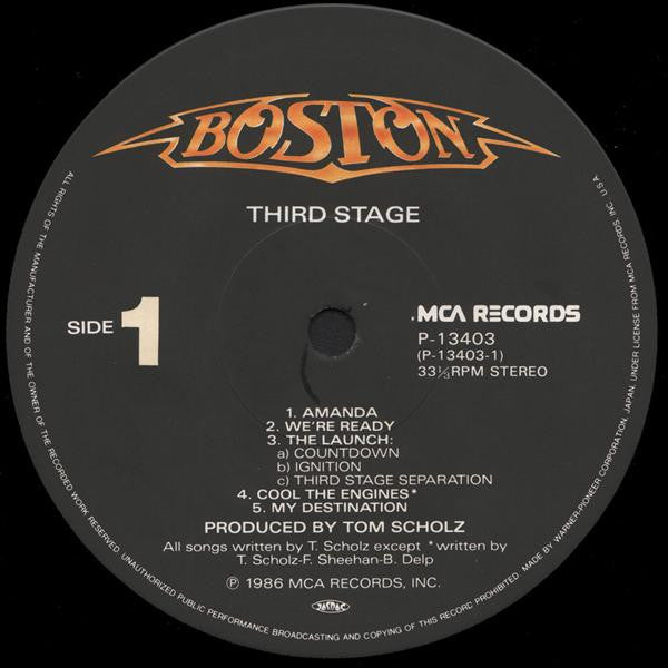 Boston - Third Stage (Vinyl, LP, Album, Stereo)