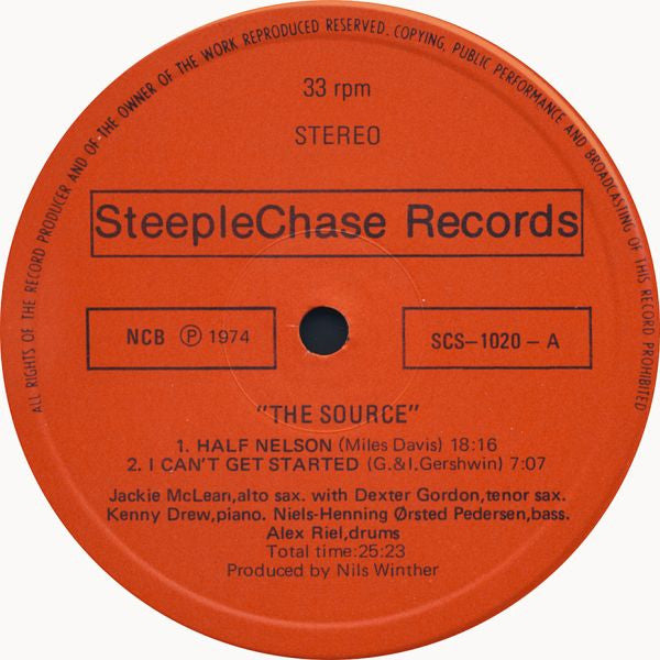 Jackie McLean - The Source Vol. 2 (Vinyl, LP, Album, Stereo) Very Good Plus (VG+) / Very Good (VG)