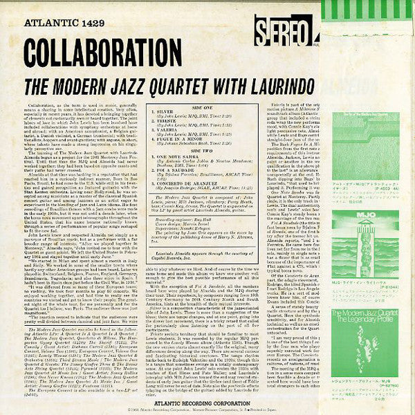 The Modern Jazz Quartet - Collaboration (Vinyl, LP, Album, Reissue)
