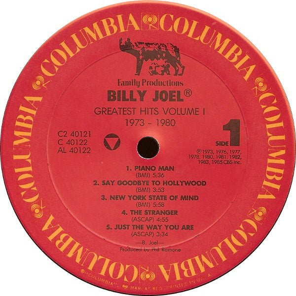Billy Joel - Greatest Hits Volume I & Volume II (2xVinyl, LP, Compilation) Very Good (VG) / Very Good (VG)