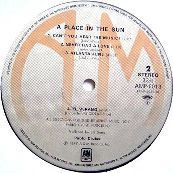 Pablo Cruise - A Place In The Sun (Vinyl, LP, Album, Reissue, Stereo) Very Good Plus (VG+) / Very Good Plus (VG+)