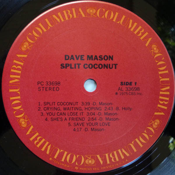 Dave Mason - Split Coconut (Vinyl, LP, Album) Very Good (VG) / Very Good Plus (VG+)