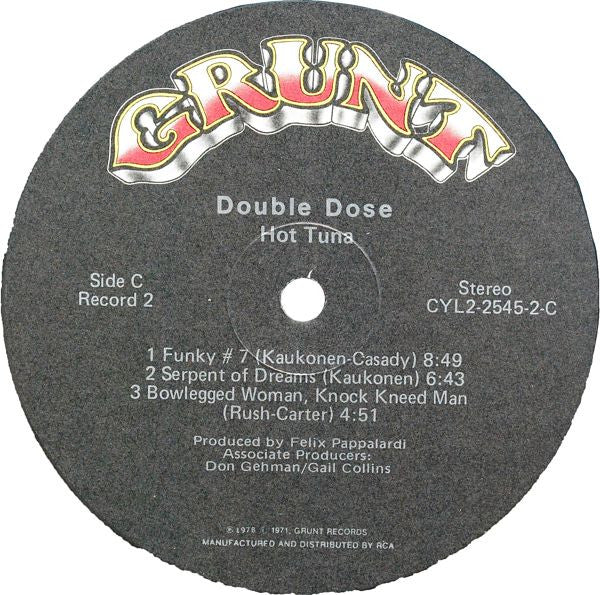Hot Tuna - Double Dose (2xVinyl, LP, Album, Stereo) Very Good (VG) / Very Good (VG)