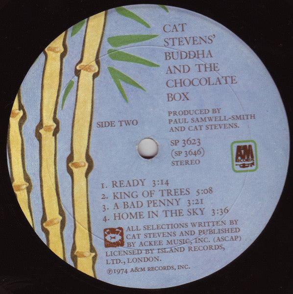 Cat Stevens - Buddha And The Chocolate Box (Vinyl, LP, Album, Stereo) Very Good Plus (VG+) / Good Plus (G+)