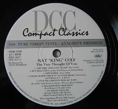 Nat King Cole - The Very Thought Of You (Vinyl, LP, Album, Limited Edition, Reissue, Remastered, Stereo) Near Mint (NM or M-) / Very Good Plus (VG+)