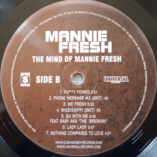 Mannie Fresh - The Mind Of Mannie Fresh (Vinyl, LP, Album)