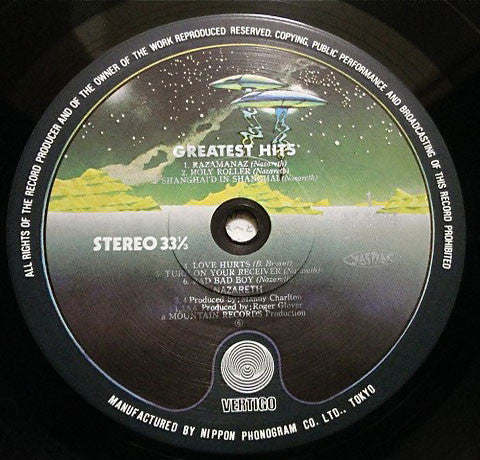 Nazareth (2) - Greatest Hits (Vinyl, LP, Compilation, Reissue, Stereo) Near Mint (NM or M-) / Very Good (VG)