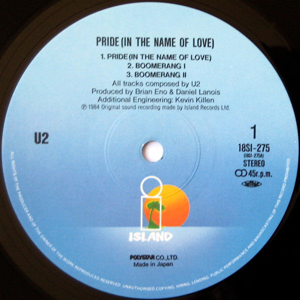 U2 - Pride (In The Name Of Love) (Vinyl, 12", 45 RPM, Single) Very Good (VG) / Very Good Plus (VG+)