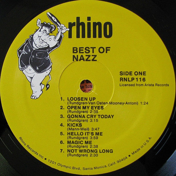 Nazz - Best Of Nazz (Vinyl, LP, Compilation) Very Good Plus (VG+) / Very Good Plus (VG+)